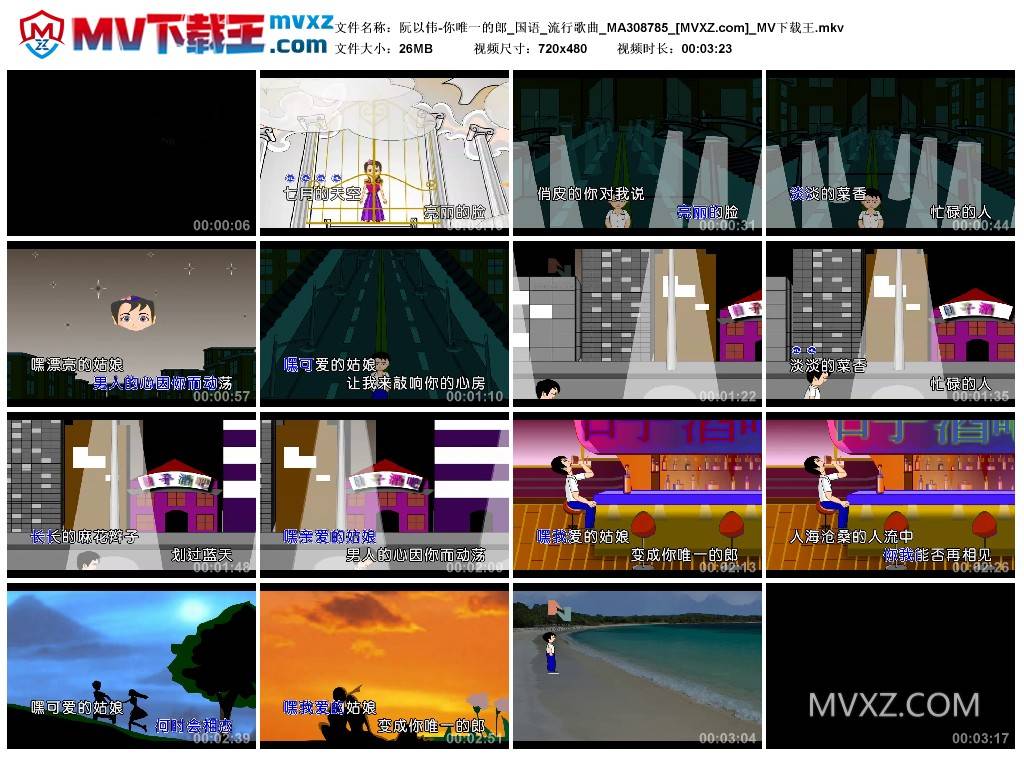 阮以伟-你唯一的郎_国语_流行歌曲_MA308785
